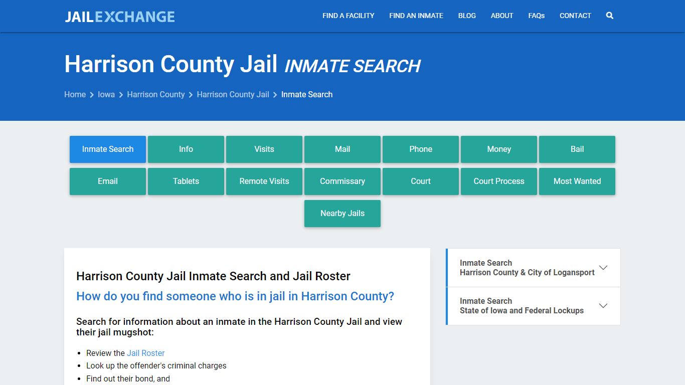 Inmate Search: Roster & Mugshots - Harrison County Jail, IA